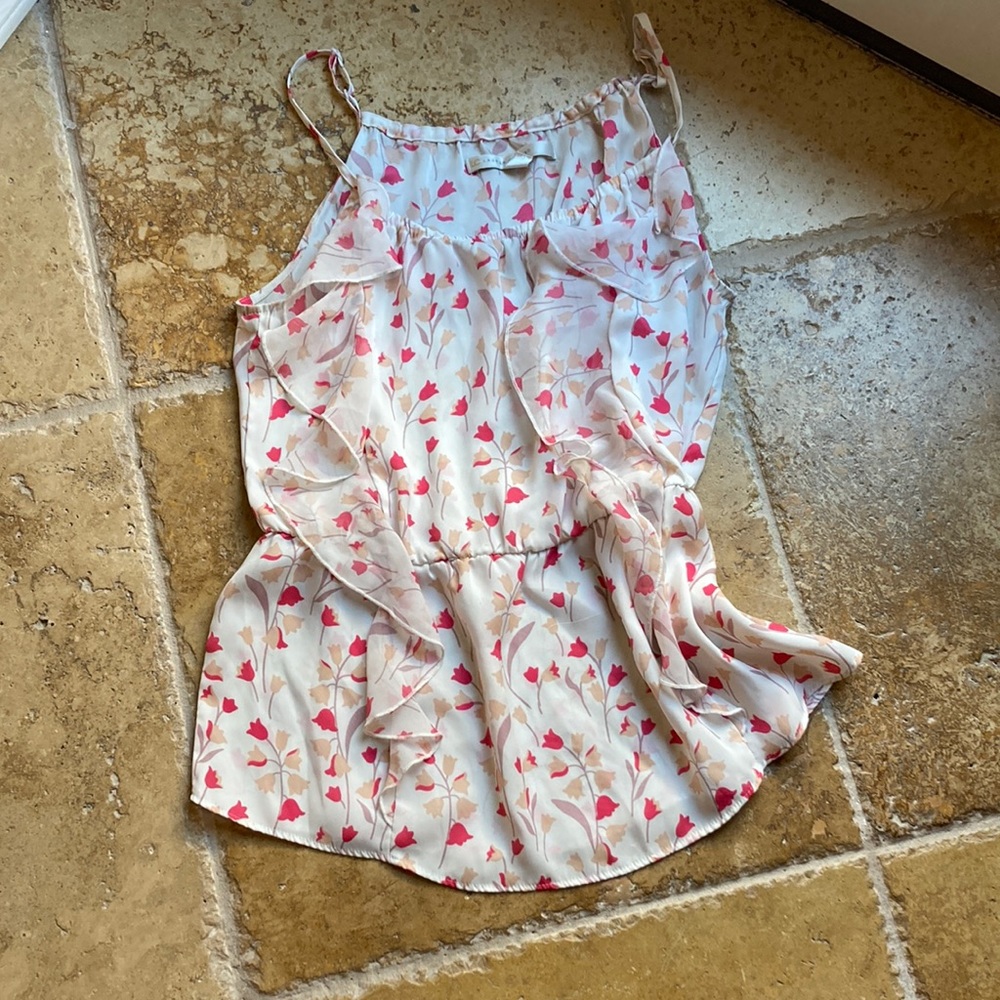 Lauren Conrad small spaghetti strap blouse, floral.